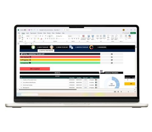 Elenco cose fare - da, excel