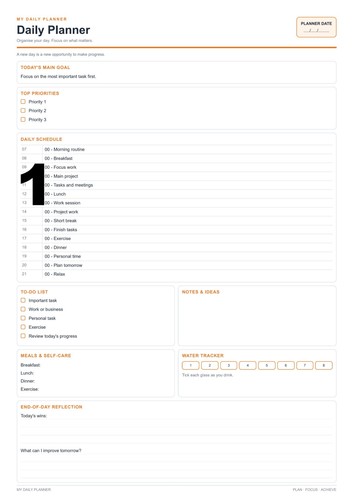 Planner giornaliero pdf - planner,